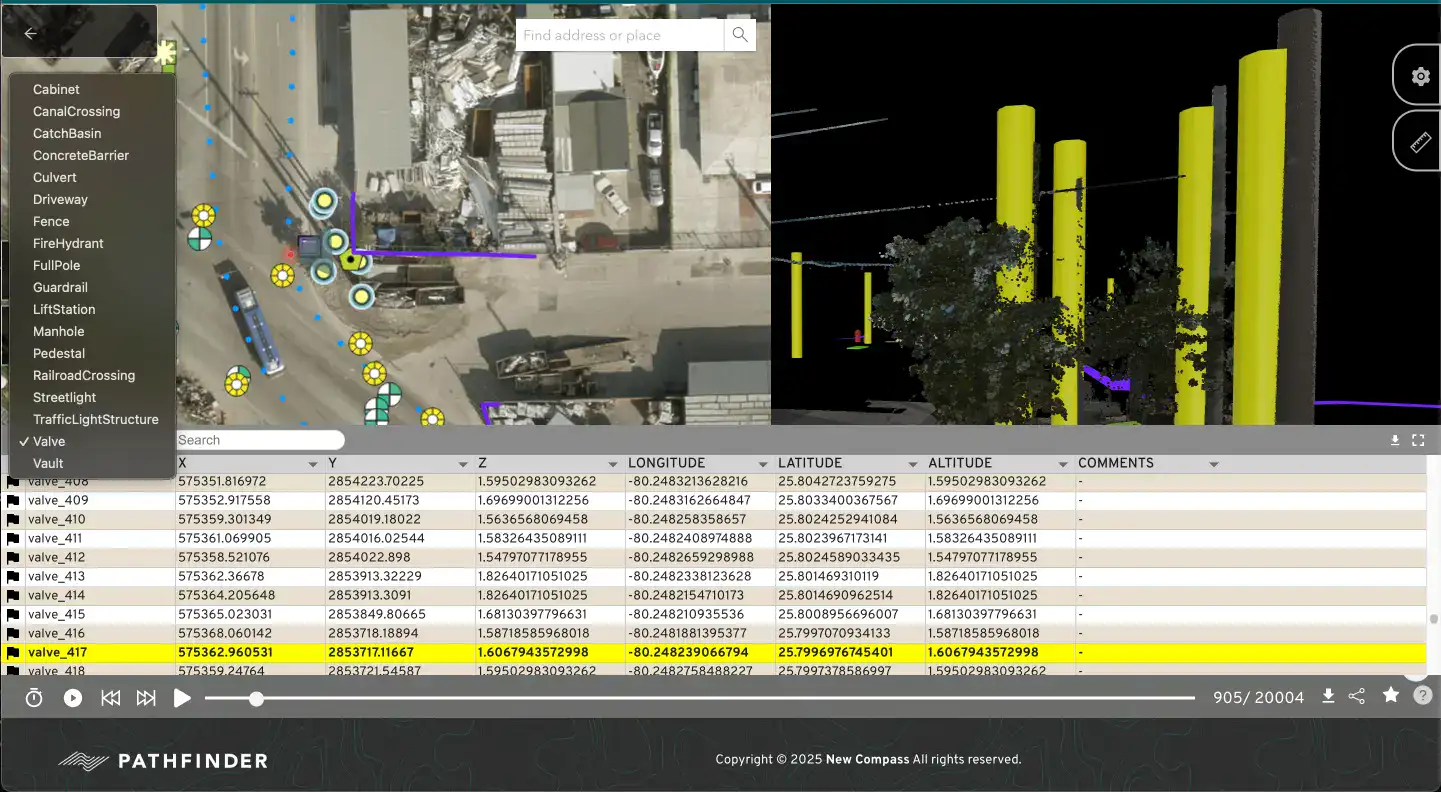 Client data integration interface with mapping visualization