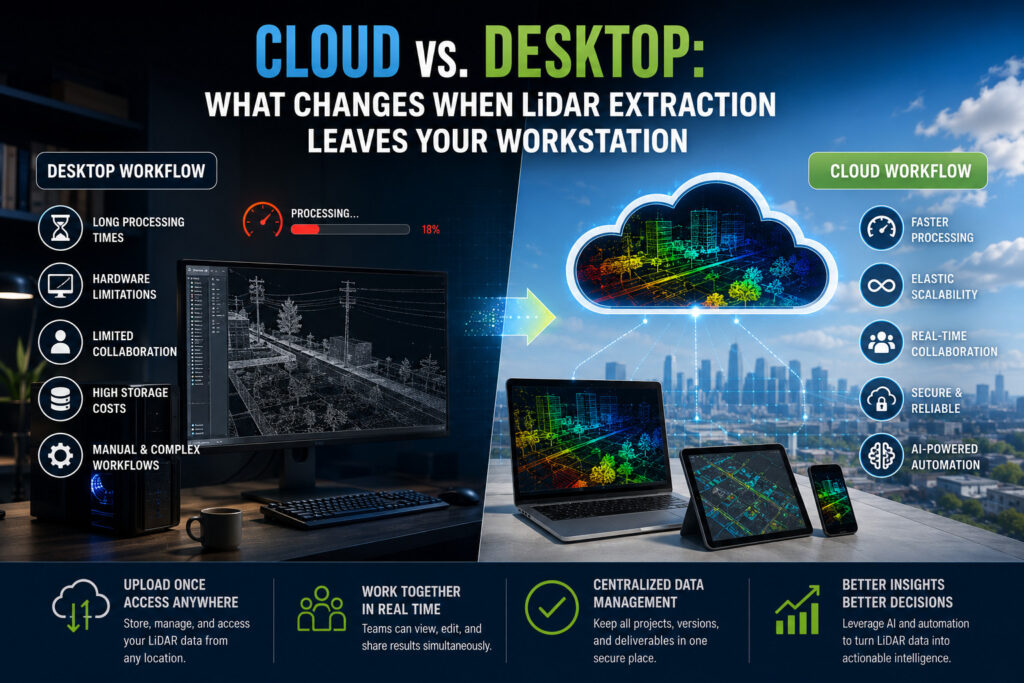 Cloud vs. Desktop: What Changes When LiDAR Extraction Leaves Your Workstation